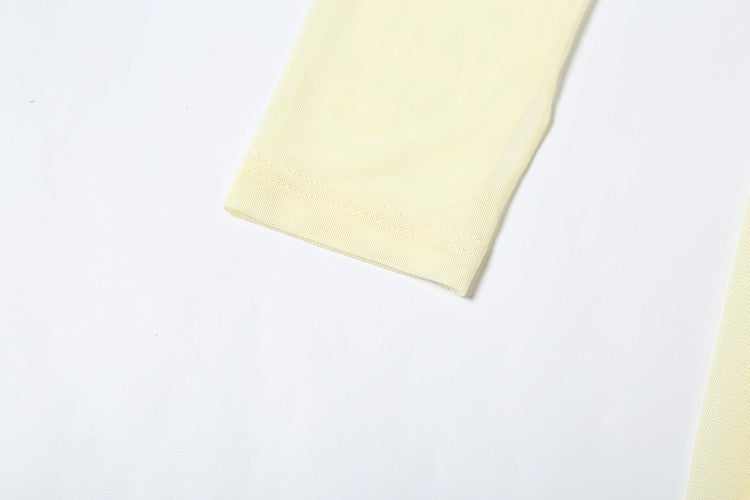 Nibber Summer Vacation Sexy See Through Dress+Shawl Women Ruched Side Ribbon Coquette Skinny Midnight Clubwear Party Bodycon