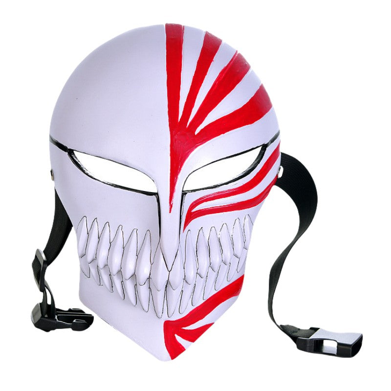 Anime Bleach Kurosaki Ichigo Mask Cosplay Prop Ichigo Hollow Masks Halloween Party Costume Thickened Resin Material High Quality