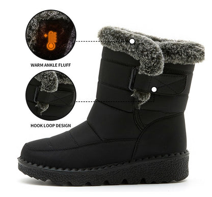Boots Woman Fashion Winter Boots Women Winter Shoes Women's Snow Boots With Fur Super Warm Footwear Low Heels Middle Botas Mujer
