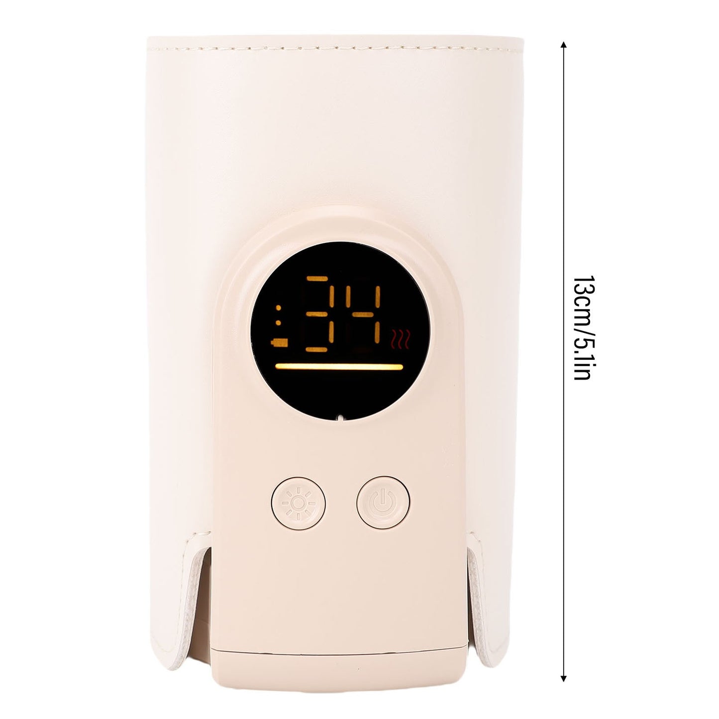 Milk Bottle Warmer Insulated Consistent Temperature USB Rechargeable Fabric ABS Baby Bottle Warmer Quiet Heating for Outdoor