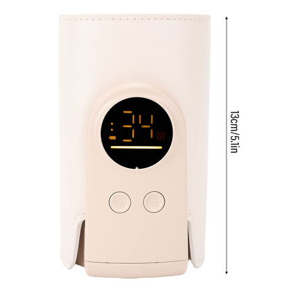 Milk Bottle Warmer Insulated Consistent Temperature USB Rechargeable Fabric ABS Baby Bottle Warmer Quiet Heating for Outdoor