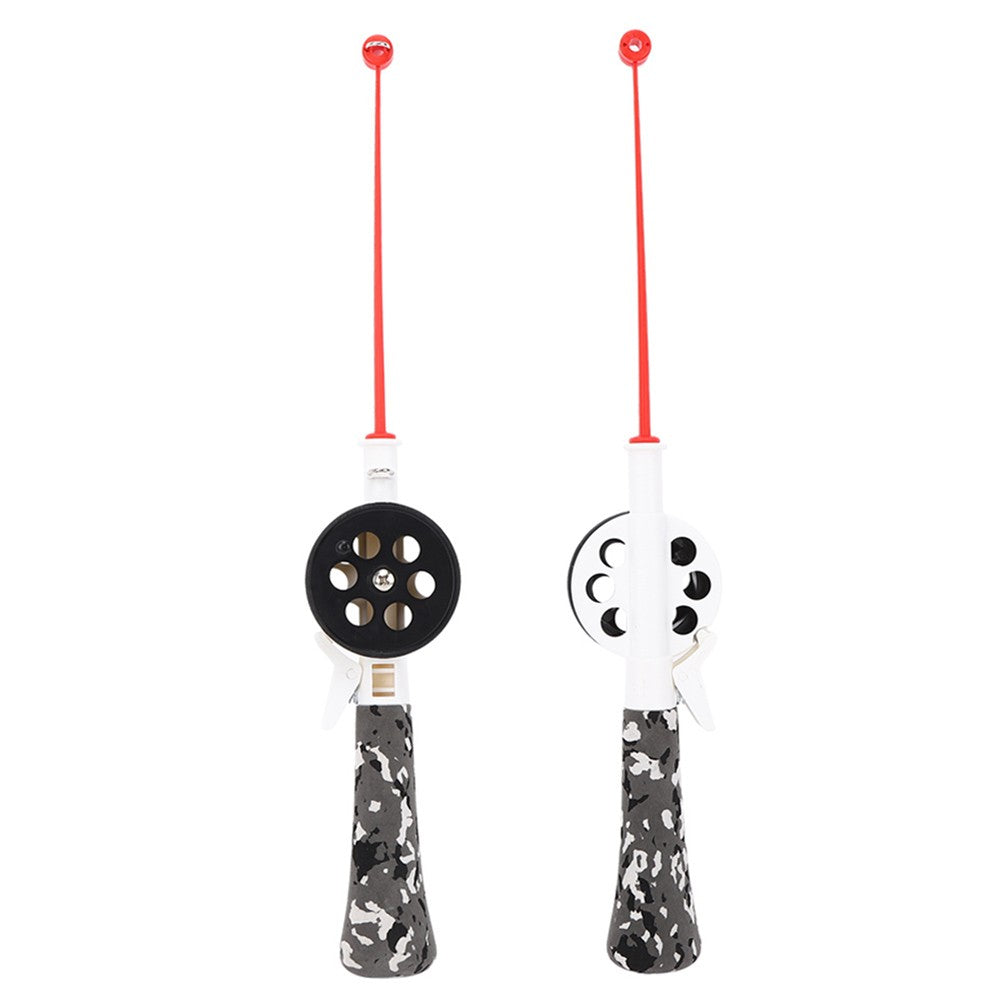 Vara de Pesca de Gelo de Inverno Integrada Portátil de 34cm com Carretilha e Acessórios, Vara de Pesca de Gelo Infantil