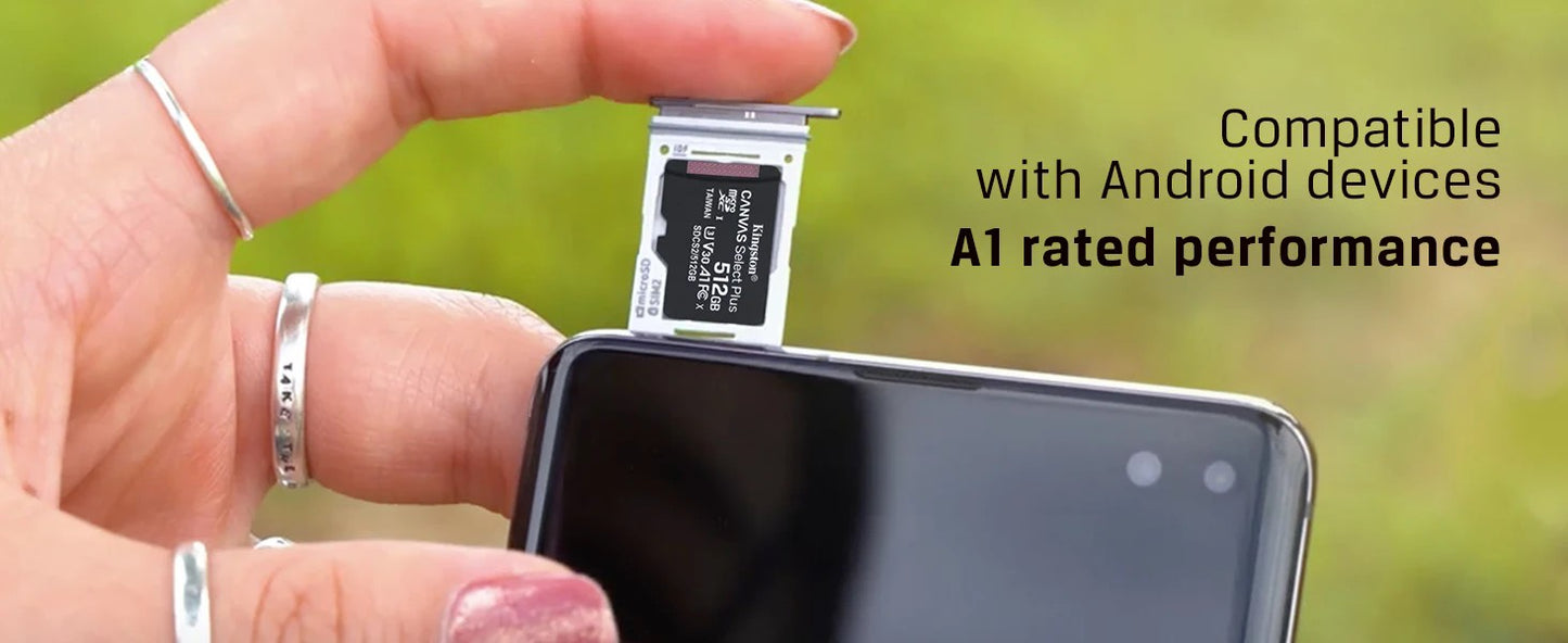 Cartão de Memória Kingston Até 200MB/S Micro SD TF 64GB 256GB 128GB 512GB 1TB Velocidade de Leitura Classe 10 U1 V30 A1 Flash para Eletrônicos