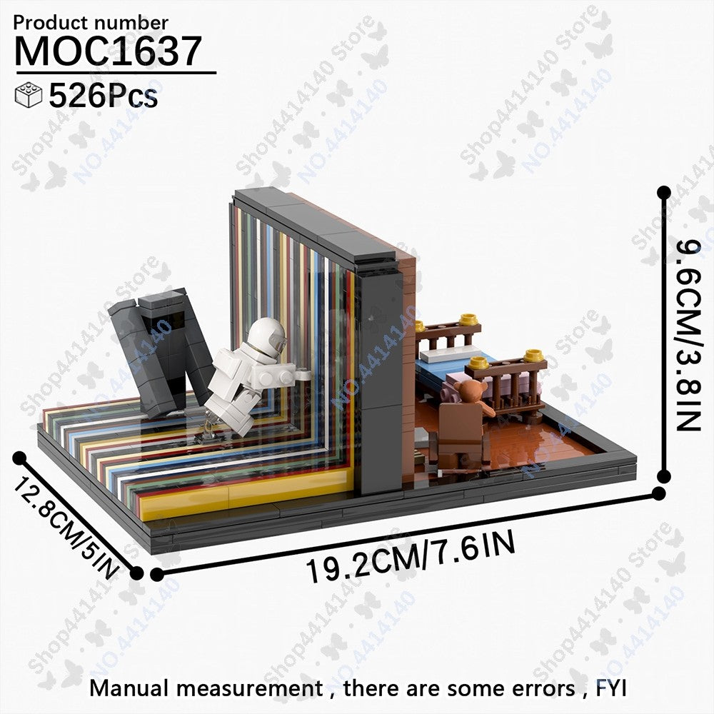 MOOXI Interstellar Scenes Black Hole Space Building Blocks Set Ranger Spacecraft DIY Bricks Adult Model Kids Toys Birthday Gifts