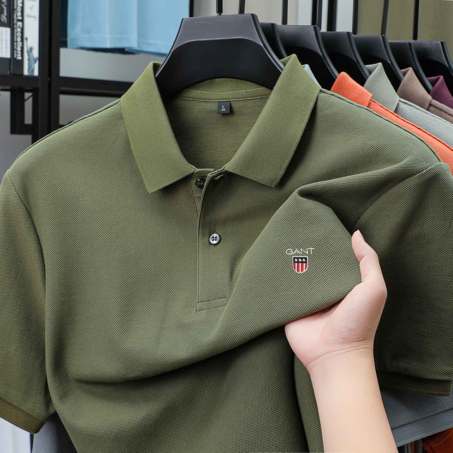 High-end 100% Cotton Short Sleeve Polo Shirt Men's Summer Luxury Brand Breathable Paul T-shirt Exquisite Embroidery Casual Top