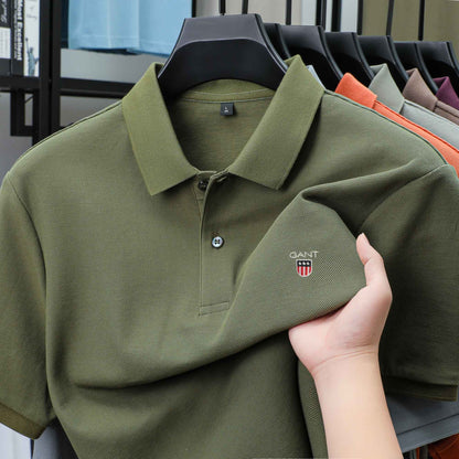 High-end 100% Cotton Short Sleeve Polo Shirt Men's Summer Luxury Brand Breathable Paul T-shirt Exquisite Embroidery Casual Top