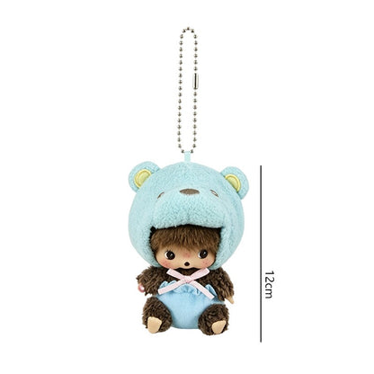 Kawaii Monchichi Doll Figure Keychain Furry Chimutan Monchhichi Figurines Hanger Pendant Bags Charm Accessories Small Gift