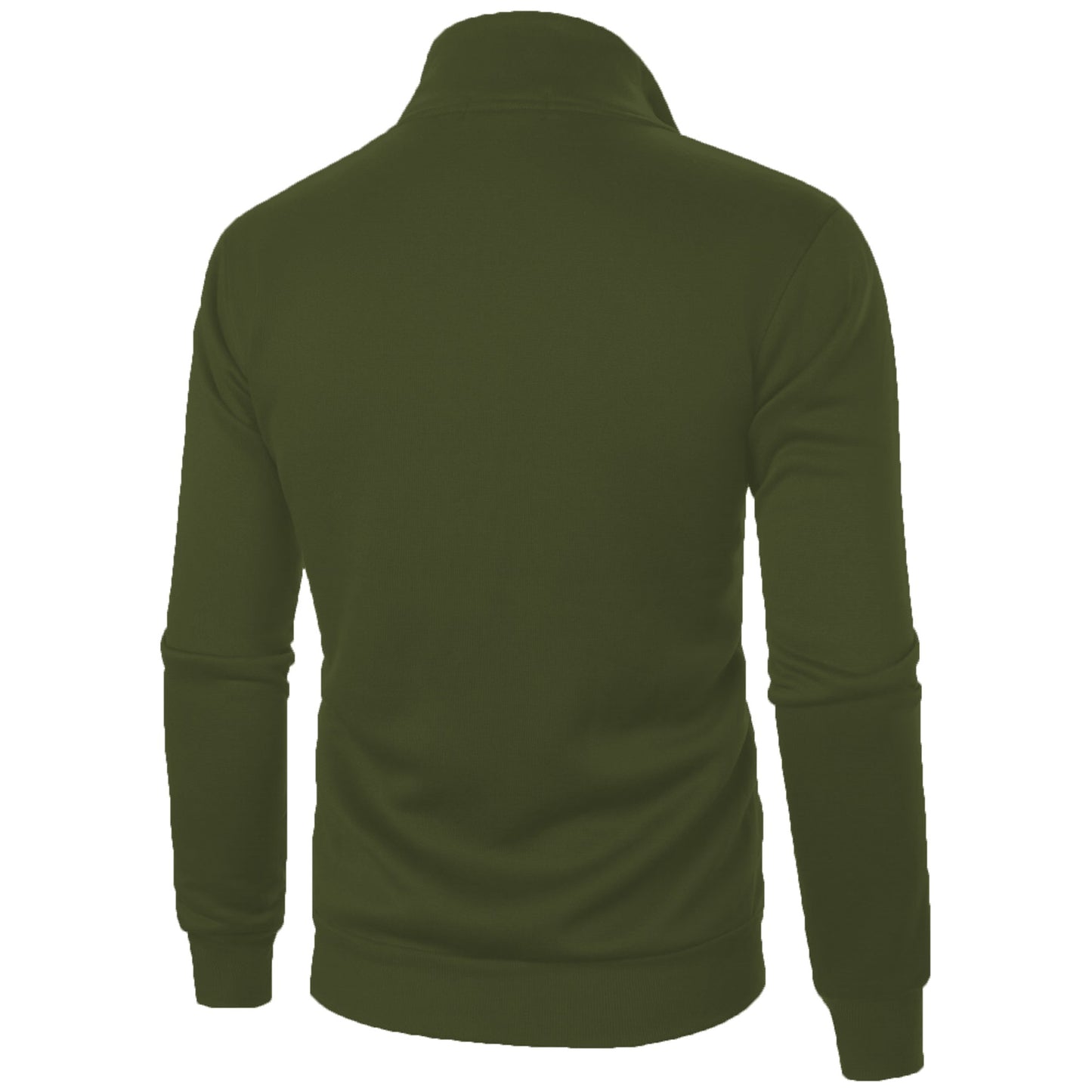 Men's casual sports zipper stand collar hoodie coat men's solid color cardigan