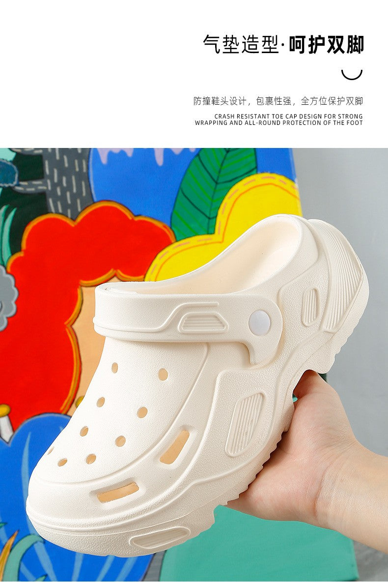 New Clogs Shoes For Women Men Platform High-heeled Outdoor EVA Non-slip Waterproof Sandals Comfortable Soft Heightening Shoes