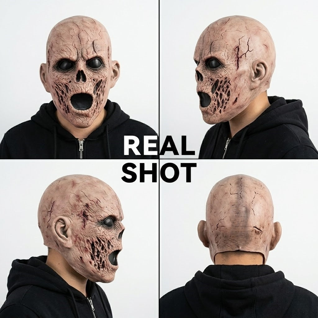 Realistic Scary Zombie Mask Latex Full Head Horror Monster Halloween Cosplay Party Haunted House Prop Creepy Costume Accessory