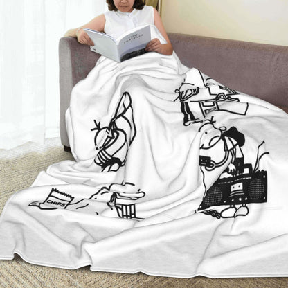 Wimpy Kid 4 States Of Greg Heffley Blankets Soft Warm Flannel Throw Blanket Plush for Bed Living room Picnic Travel Home Couch