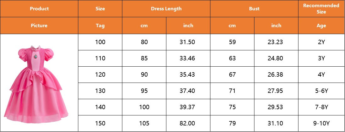 Kids Rosalina Peach Princess Dress Girls Halloween Disguise Cosplay 2026 New Movie Costume Birthday Vestido Halloween Carnival