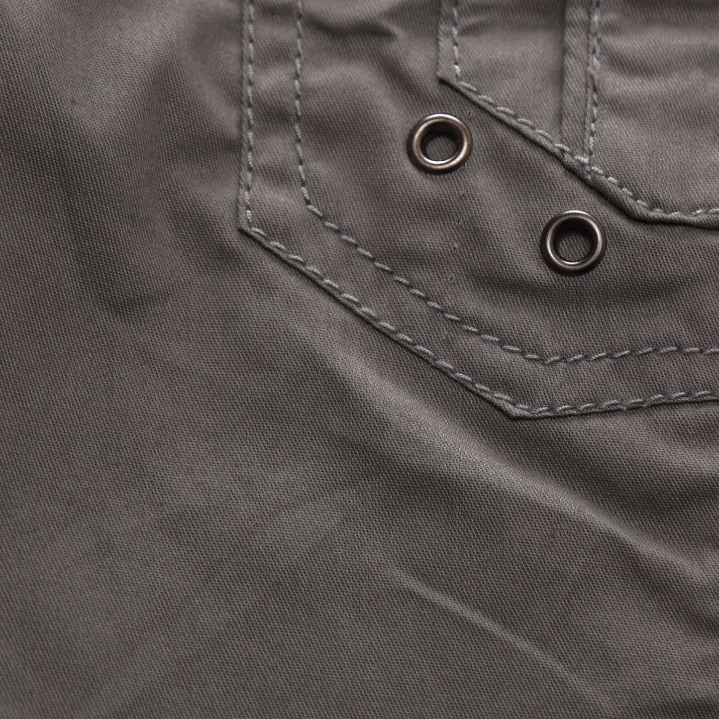 2025 New Fashion Men's Short Sleeve Safari Shirt Tops Summer 100% Cotton Solid Color Casual Cargo Work Shirts with Pocket