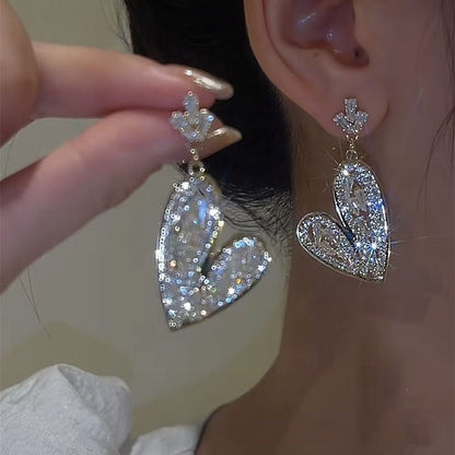 Nova Tendência de Moda Design Exclusivo Elegante e Requintado Brincos Retangulares de Zircônia Para Mulheres Joias Festa de Casamento Presentes Premium