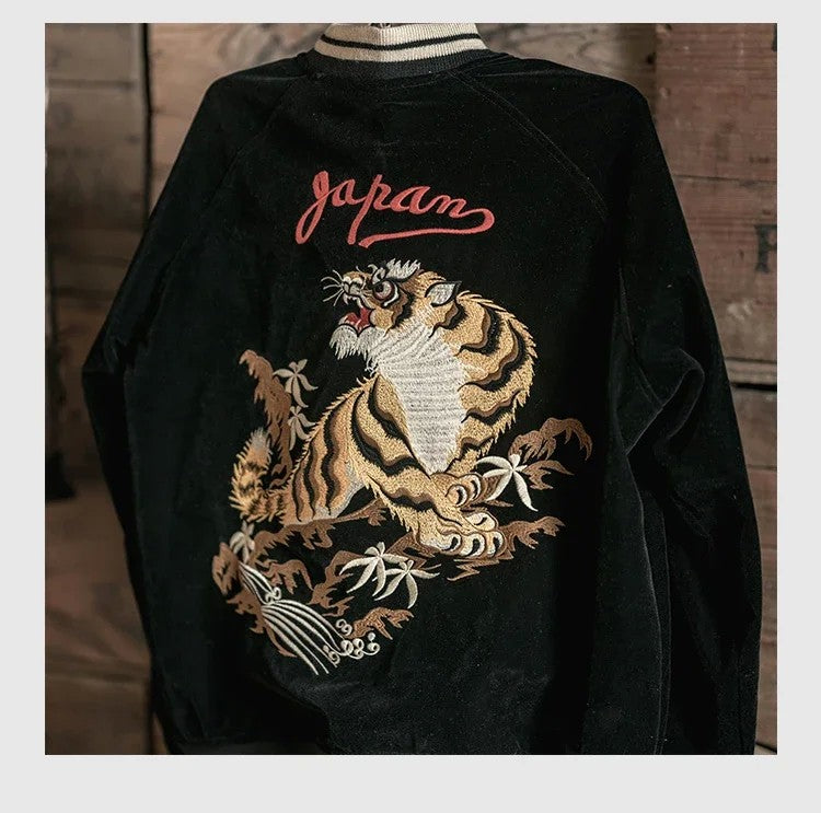 Non Stock Suka Reversible Souvenir Jacket Embroidered Sukajan Baseball Outerwear