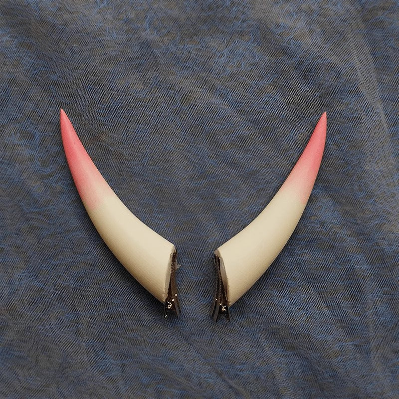 10/14/18cm Anime Gradient Halloween Devil Horns Head Clip Night Party Cosplay Headwear Dark Gothic Comic con Props Accessories
