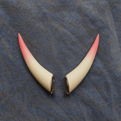 10/14/18cm Anime Gradient Halloween Devil Horns Head Clip Night Party Cosplay Headwear Dark Gothic Comic con Props Accessories
