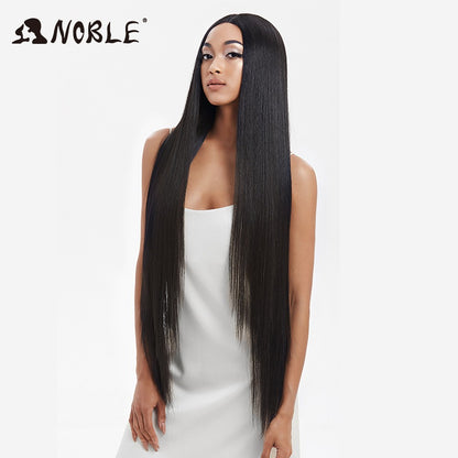 Perucas Noble Cosplay Para Mulheres Negras Perucas Sintéticas Lisas de Renda de 38 Polegadas Peruca Loira Ombre de Renda Peruca Sintética Loira de Renda Cosplay