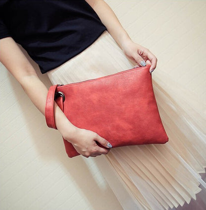 Fashion solid women's clutch bag leather women envelope bag clutch pu leather bag female Clutches sac Immediately shipping