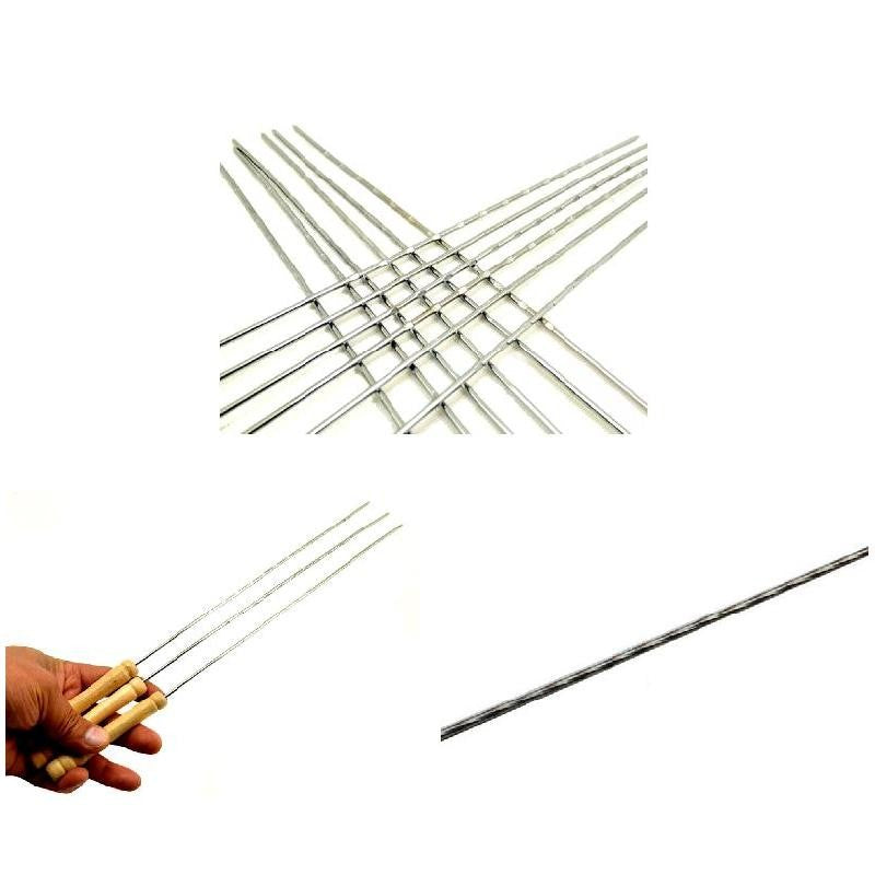 10PCS Twisted Barbecue Skewers Set 30cm Stainless Steel BBQ Skewers for Grilling Cooking Camping Picnic Party