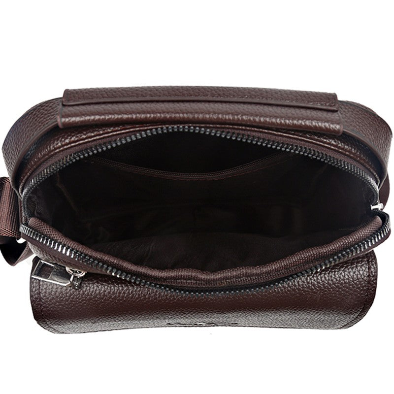 Men's Genuine Leather Crossbody Shoulder Bags High Quality Tote Fashion Business Man Messenger Bag Leather Bags Fanny Pack