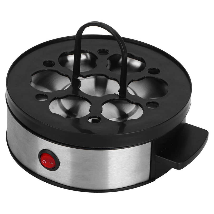 Panela Elétrica a Vapor para 7 Ovos Cozedor Mini Máquina de Cozinhar Ovos em Aço Inoxidável Utensílio de Cozinha para Casa UE 220V
