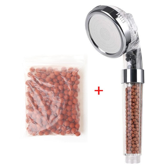 Zhangji 3 Functions High Pressure SPA Shower Head Water Saving Handheld Rainfall Bathroom Accessory Anion Filter Shower