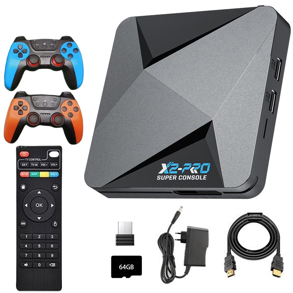 Super Console X2 Pro Game Box US/UK/EU Retro Video Game Console TV Box 100000 Video Games for SS/MAME/FC/NAOMI/Sega with Gamepad