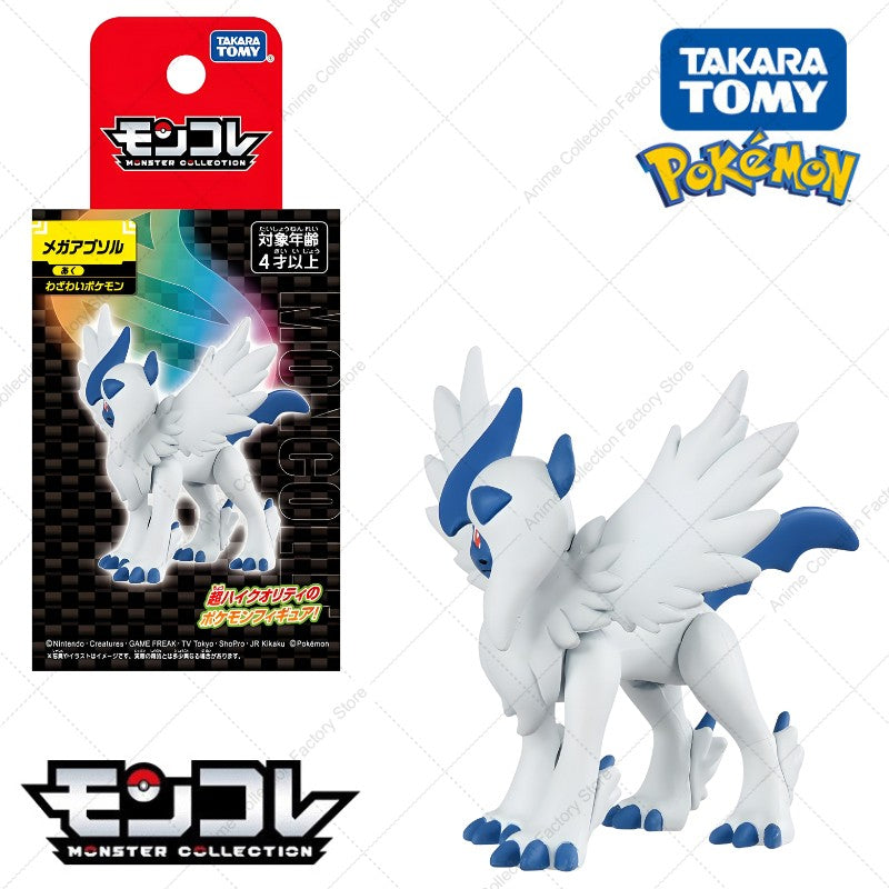 100% Original Takara Tomy Pokemon Figure Toys Chikorita Totodile Tepig Mega Metagross Charizard X PVC Figurine Model Dolls Gifts