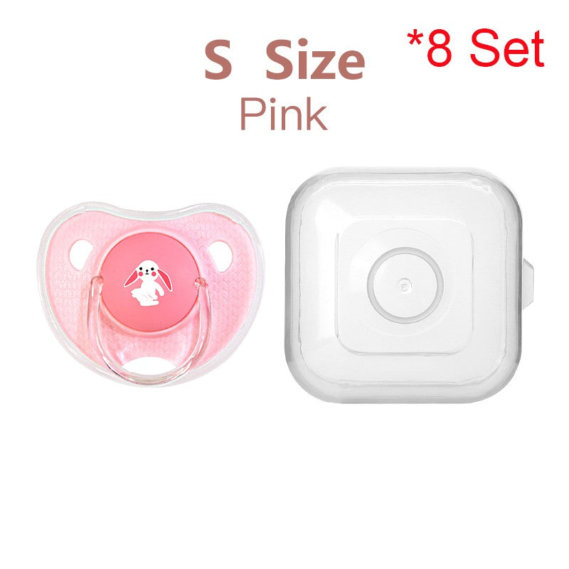 Cartoon Pattern Thumb Shape Toddlers Soothe Kids Newborn Baby Silicone Teething Pacifier