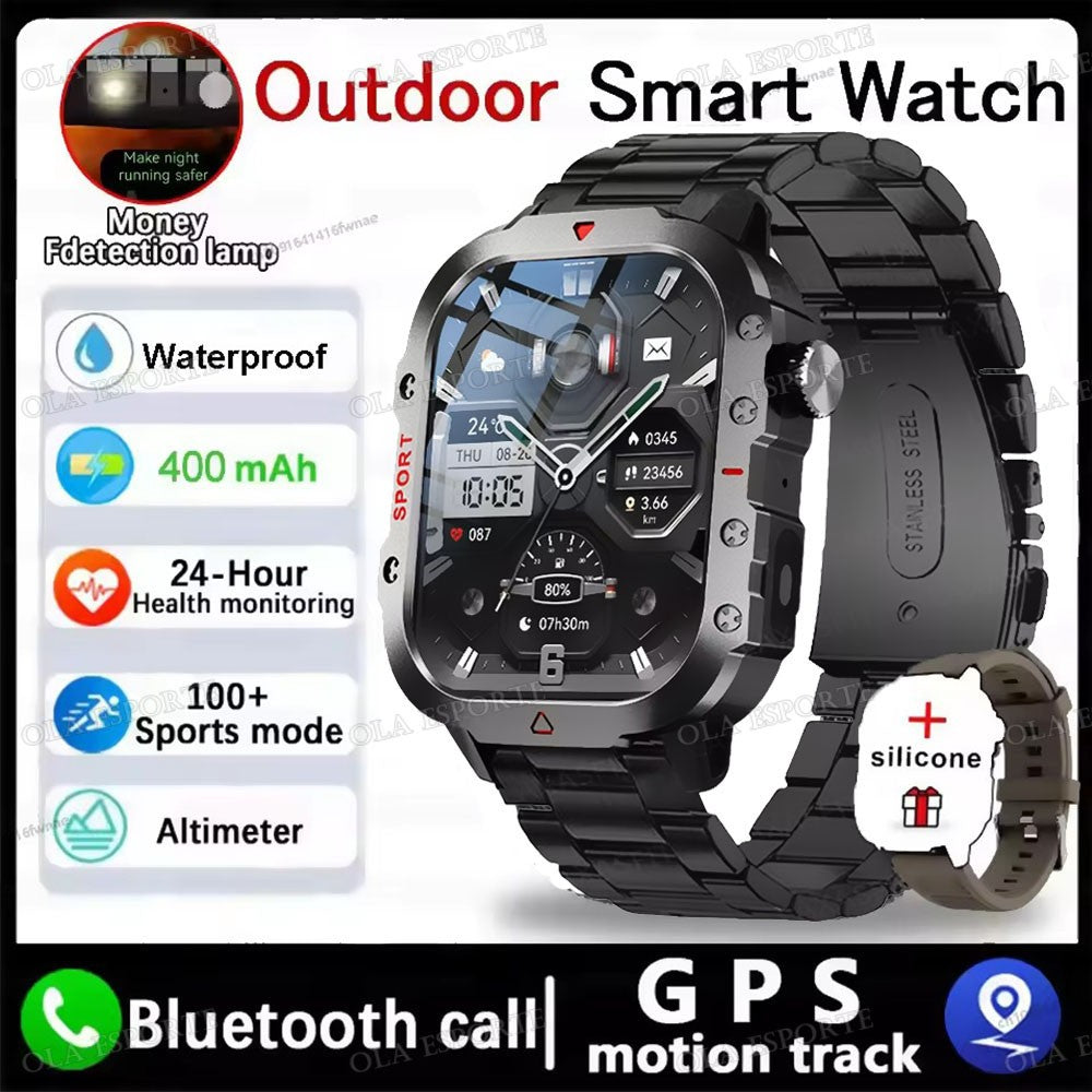 2025 New SmartWatch Men For Women Militray Outdoor GPS Track Sport Watches Heart Rate Sleep Waterproof Smart Watch IOS Android