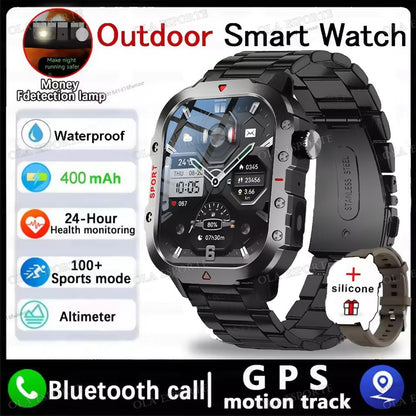2025 New SmartWatch Men For Women Militray Outdoor GPS Track Sport Watches Heart Rate Sleep Waterproof Smart Watch IOS Android