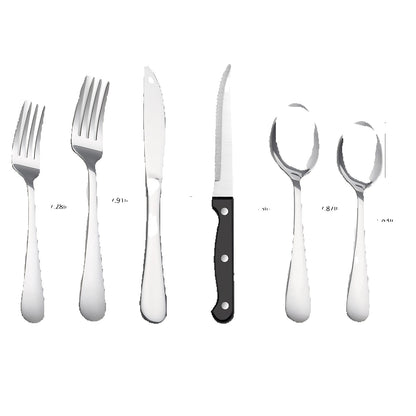 24 peças planas? Conjunto de Talheres de Aço Inoxidável 24 Peças para 4 Pessoas com Facas de Bife Garfo de Jantar Colher para Festa em Casa
