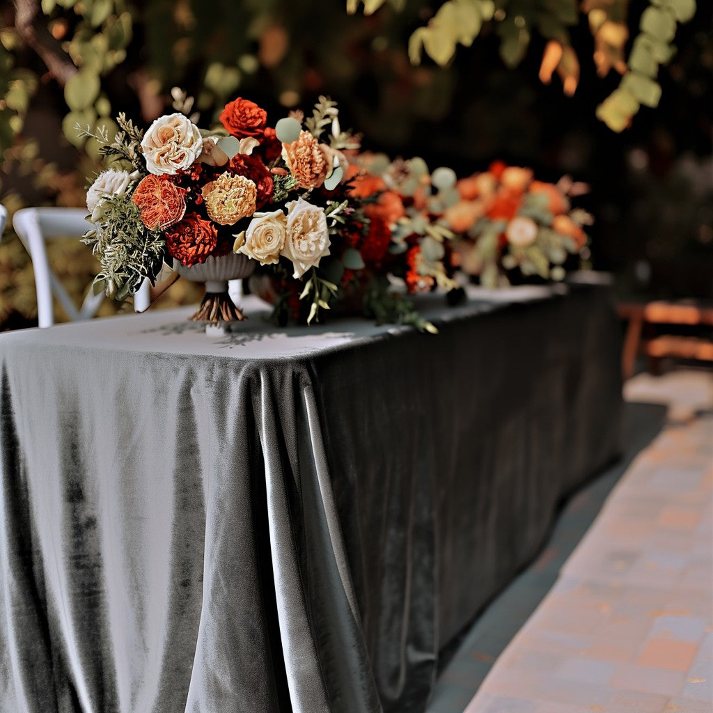 1 PC Luxury Velvet Rectangular Tablecloth Soft And Durable, Elegant Table Setting, Wedding Party, Christmas, Themed Party