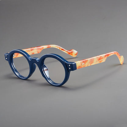 Retro Round Eyeglasses Suitable for Presbyopia Color-matching Trendy Small Frame HD Reading Glasses