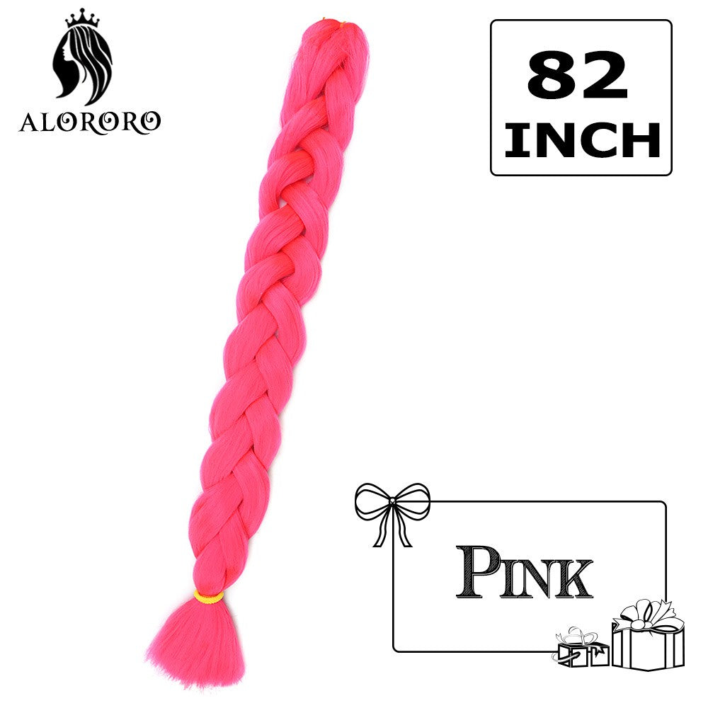 Cabelo Trançado Sintético Jumbo Alororo 82 polegadas Cabelo Falso Africano Fibra de Alta Temperatura Roxo Vermelho Extensões de Cabelo para Mulheres
