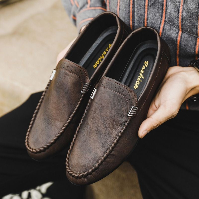 Sapato Social Casual Masculino de Couro Preto Marrom Barato Liquidação Novos Sapatos Masculinos Oficiais Legítimos Cavalheiro 39