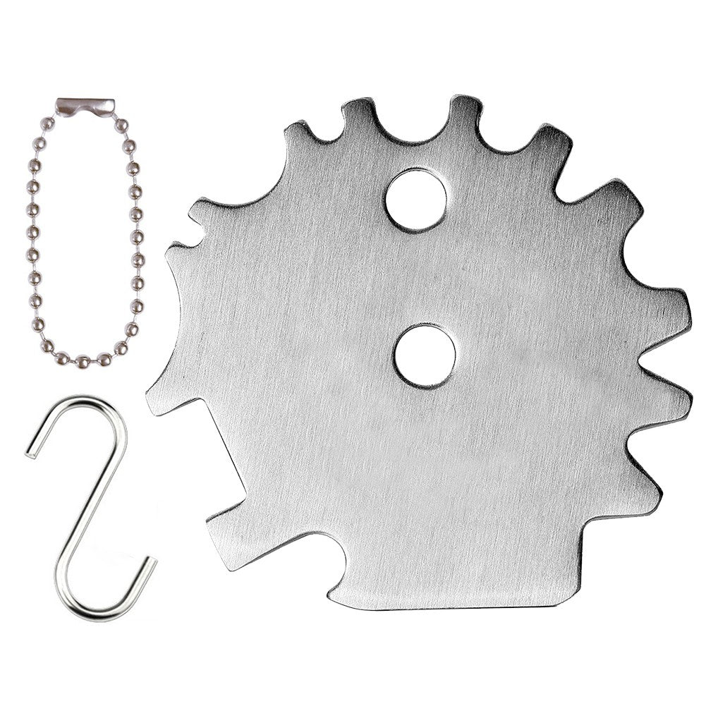 BBQ Grill Scraper Stainless Steel Grills Grate Cleaner Portable Metal Barbecue Scraper Grill Scrubber Tool Camping Accessories