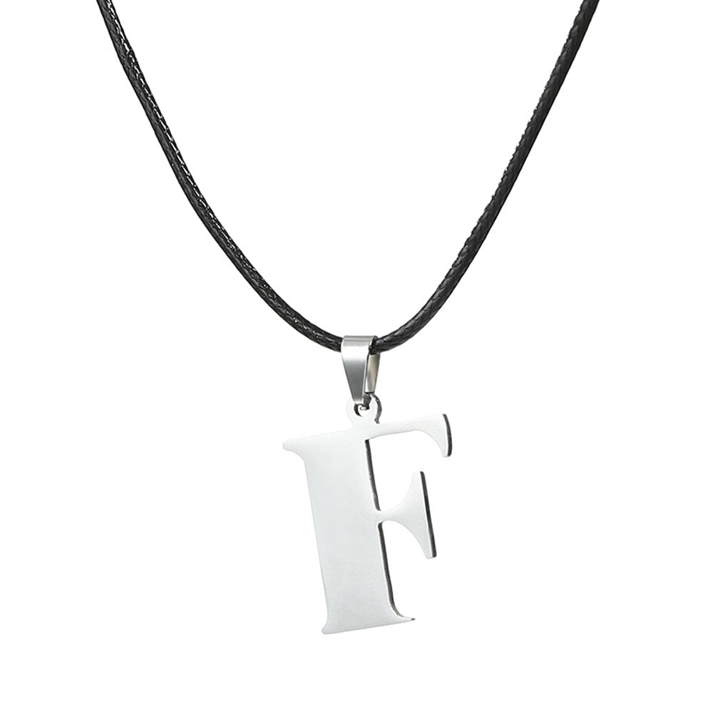 Novo Colar Inicial de A-Z Alfabeto em Aço Inoxidável 26 Letras Inglesas Colar Para Homens Mulheres Presentes de Joias Personalizadas