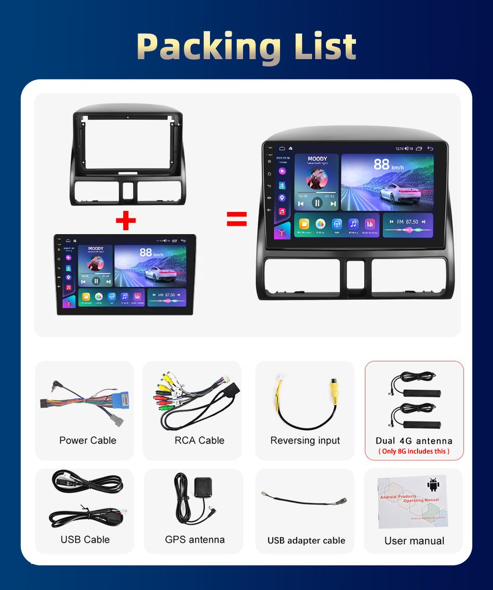 Podofo 2 Din Android Car Radio Multimidia Video Player For Honda CRV 2002-2006 GPS Navigation 2din Carplay Auto Stereo No DVD