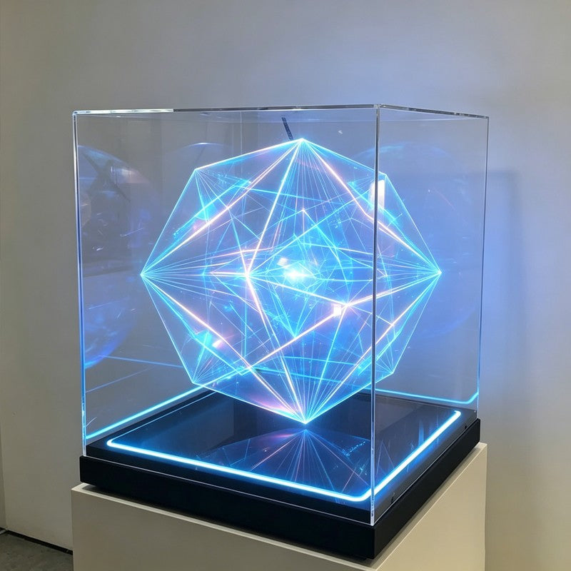 Custom 3D Hologram Spinning Sphere LED Display 360° Rotating Led Lightbox Advertising Light Box for Business Shop Showroom Bar