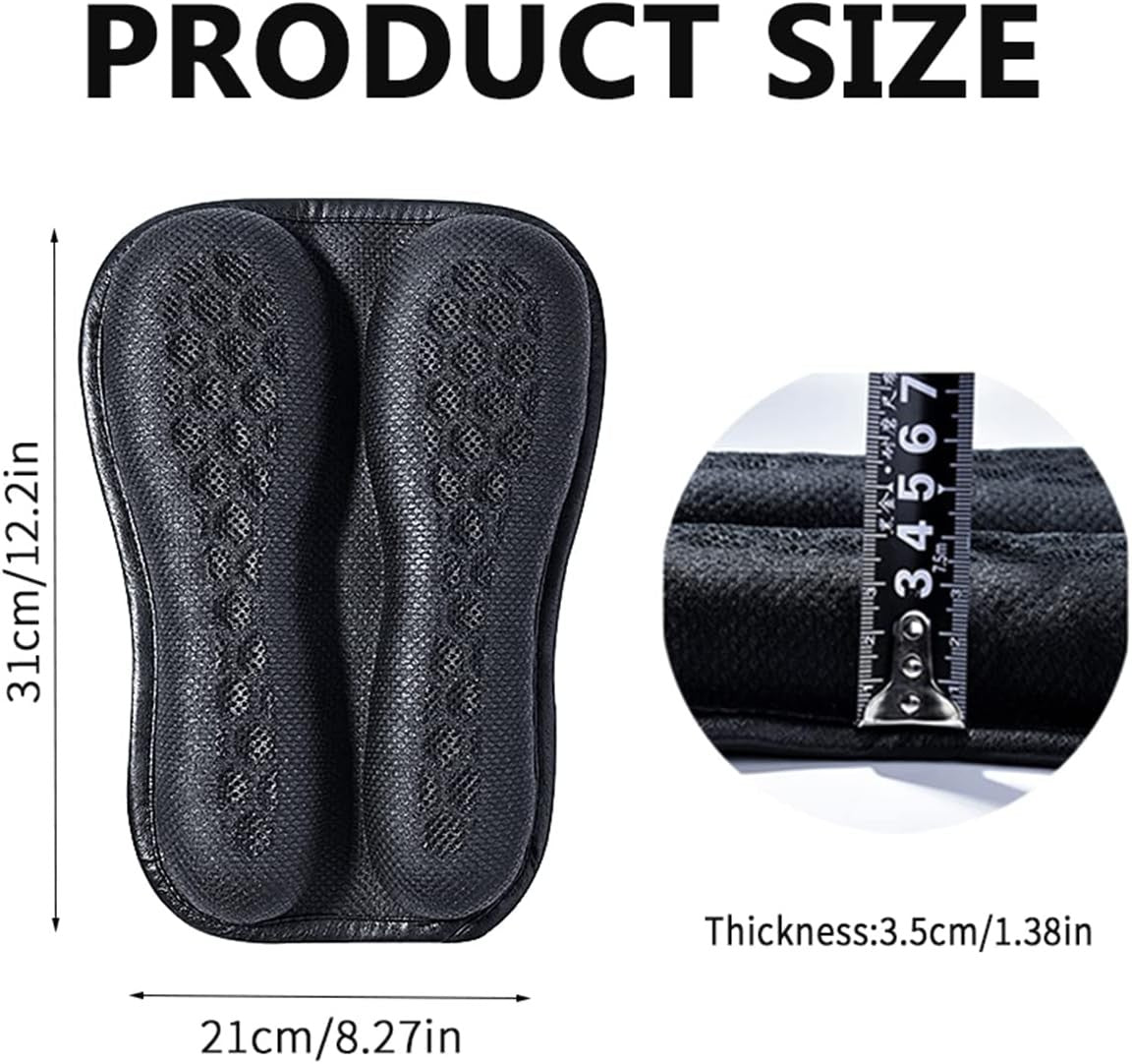 Almofada de assento de motocicleta com absorção de choque, descompressão em gel colmeia 3D, almofada de assento de motocicleta universal confortável