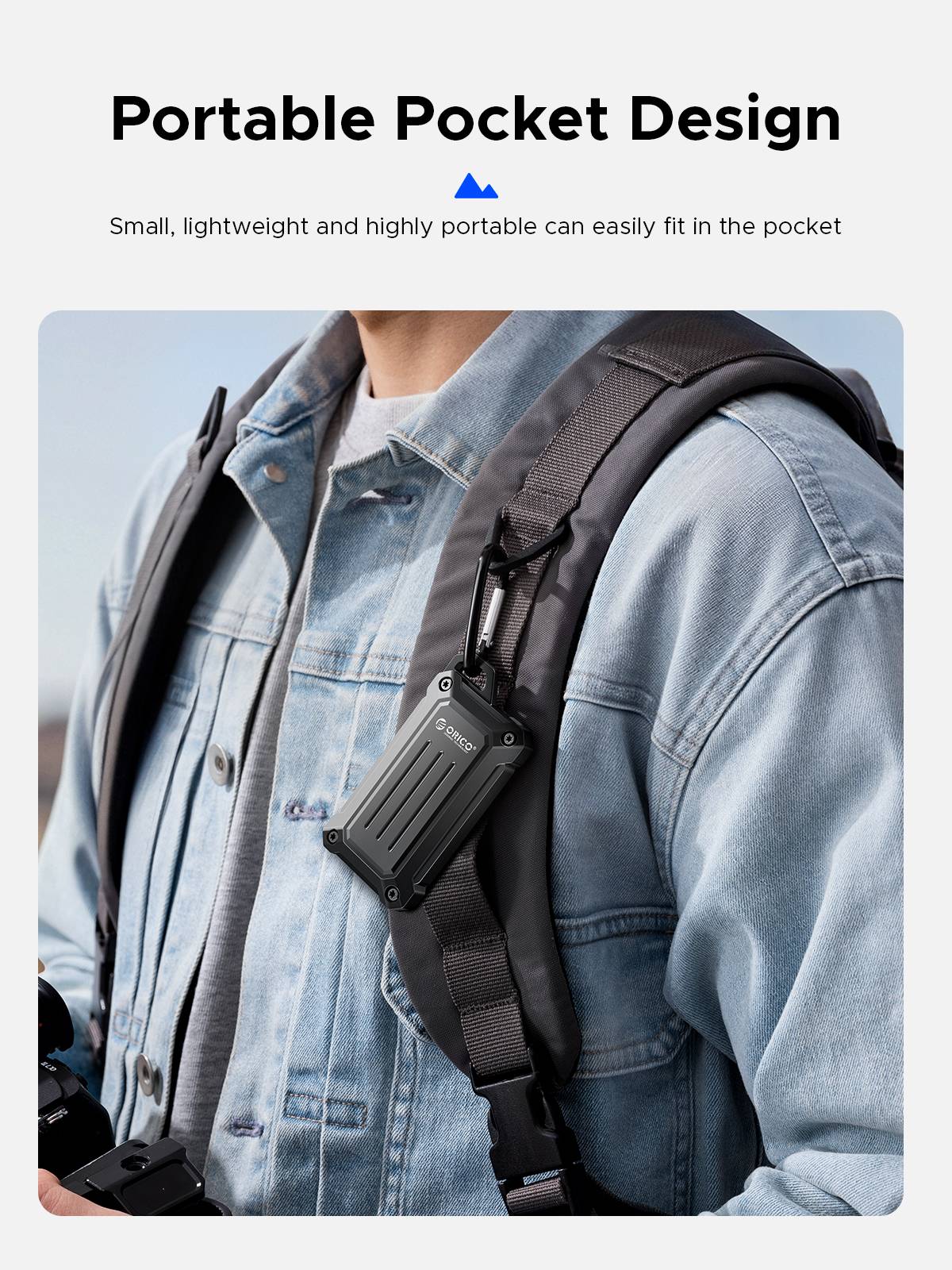 ORICO Portable SSD Up to 2000 MB/s USB 3.2 Gen 2 x 2 External Solid State Drive Water and Dust Resistance for Outdoors Zinc Allo
