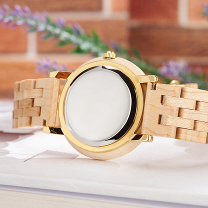 BOBO BIRD Women’s Custom Wooden Watch – Eco-Friendly Personalized Gift Quartz Wristwatch with Engraving Option Dropshipping