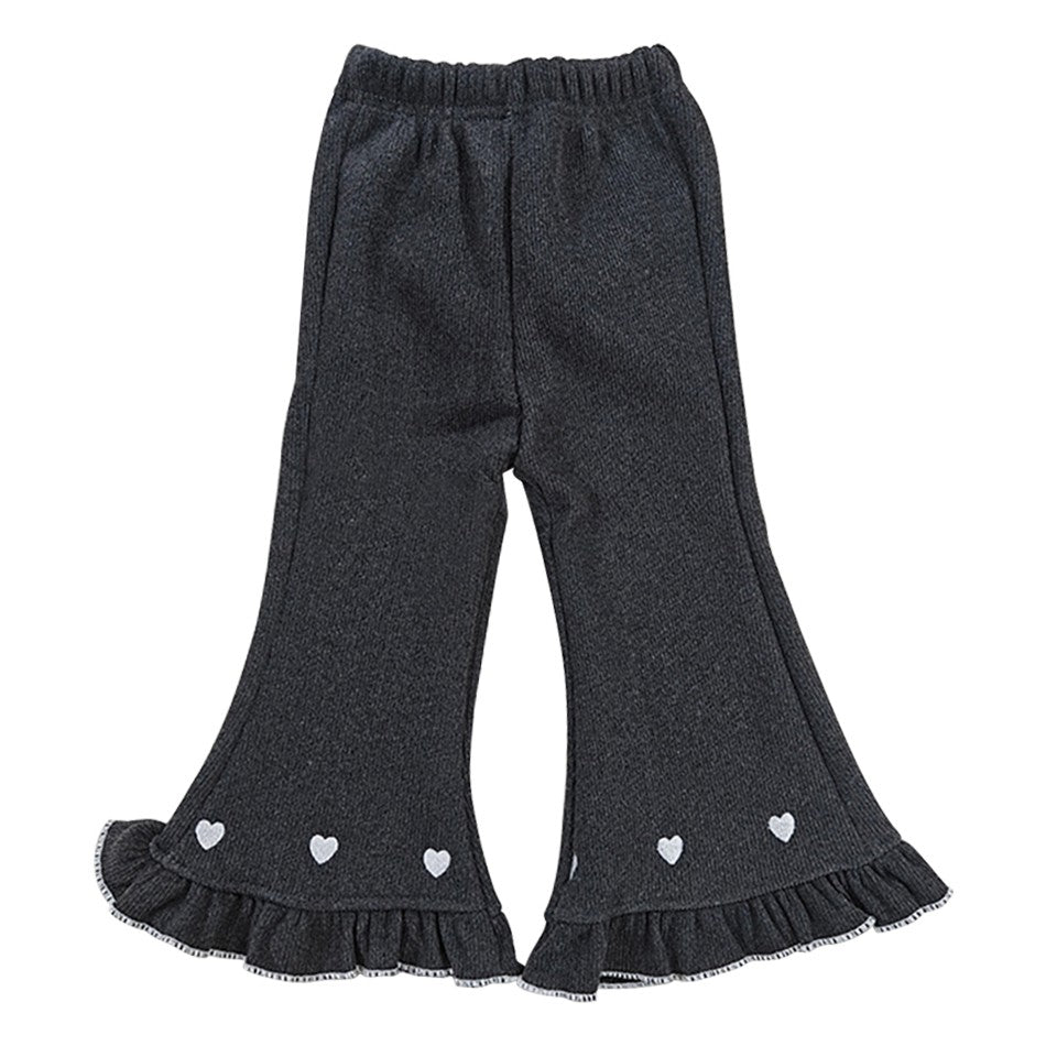 Girls Fleece Lined Flare Leggings Children Winter Warm Kids Pants Slim Fit Thermal Trousers Korean Fashion Outerwear Clothes