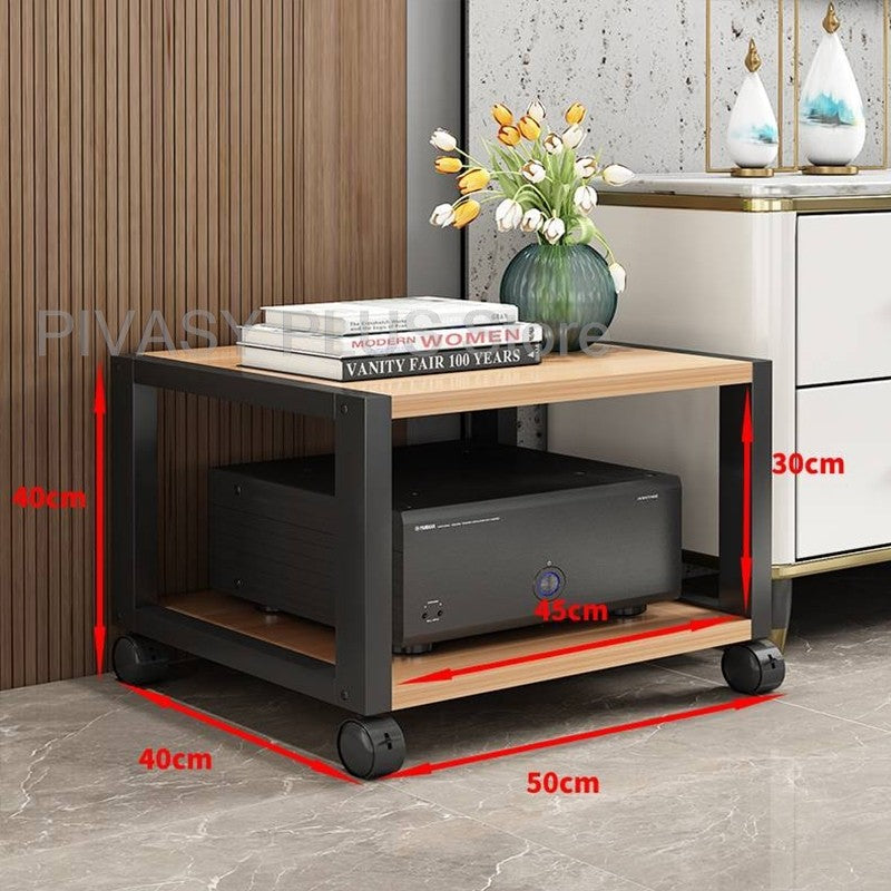 Rack Amplificador de Relevo 4 Cores, 3 Ajustes de Altura, Prateleira de Áudio, Suporte de Alto-Falante Grau E1 para Home Theater, Armazenamento de Amplificadores e Reprodutores