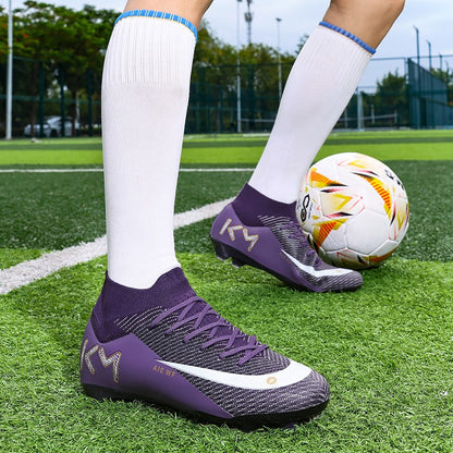 New Men Soccer Shoes Adult Futsal Sport Indoor Football Boots Cleats Non-Slip Boys Grass Ultralight Turf Comfortable Match