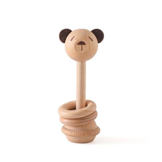 Wooden Animal Rattle Toys for Newborn Wooden Teether Baby 0 12 Months Baby Accessory Cartoon Novel Baby Care Tools Teether Toys