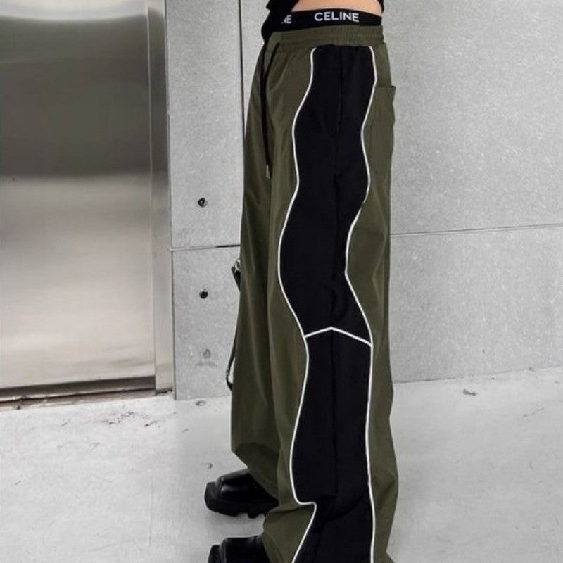 Men's Casual Pants Straight Punk Black Loose Baggy Male Trousers Clothes Plus Size Polyester Vintage Sale Cotton Fashion 2025