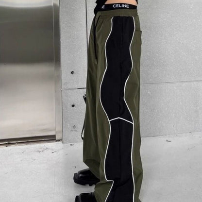 Men's Casual Pants Straight Punk Black Loose Baggy Male Trousers Clothes Plus Size Polyester Vintage Sale Cotton Fashion 2025